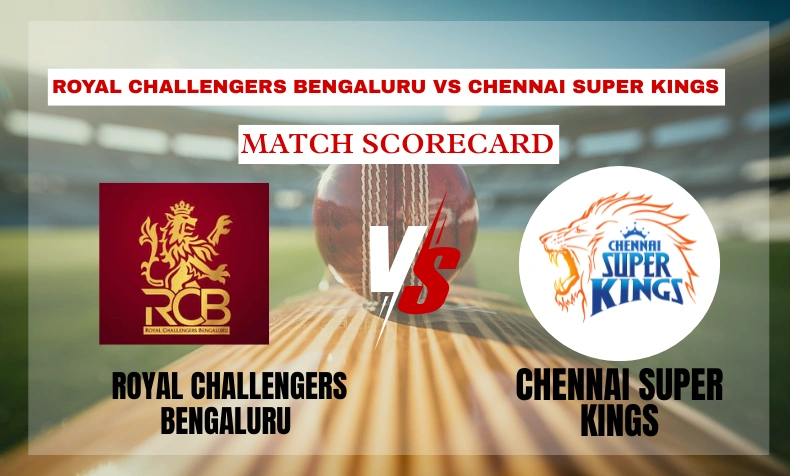 royal challengers bengaluru vs chennai super kings match scorecard