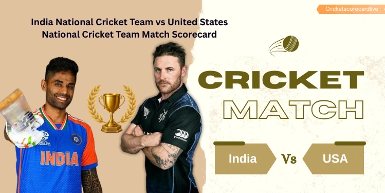 India National Cricket Team vs United States National Cricket Team Match Scorecard