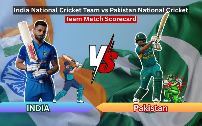 india national cricket team vs pakistan national cricket team match scorecard