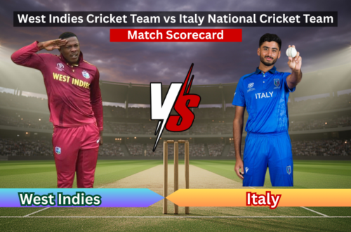 West Indies Cricket Team vs Italy National Cricket Team Match Scorecard
