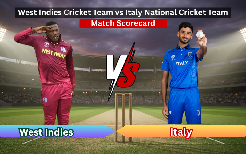 West Indies Cricket Team vs Italy National Cricket Team Match Scorecard